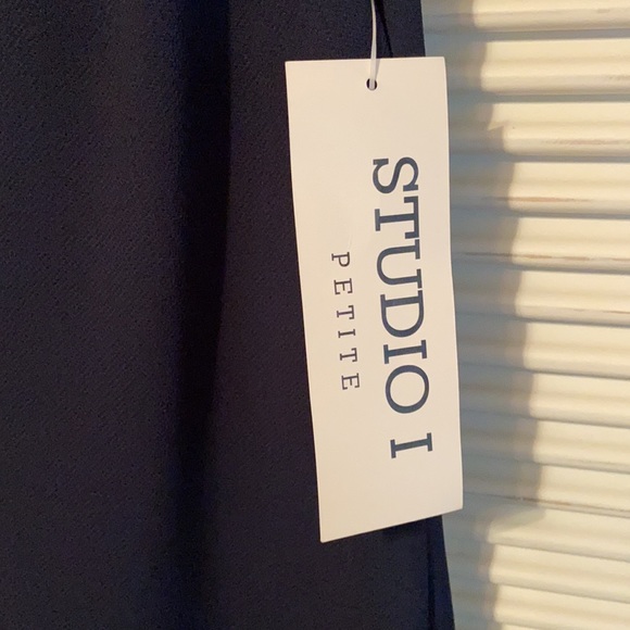 Navy Blue  Sleeveless Dress with Jacket - Jacket Dress - Picture 10 of 14